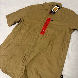 Caterpillar Tan Short-Sleeve Work Shirt